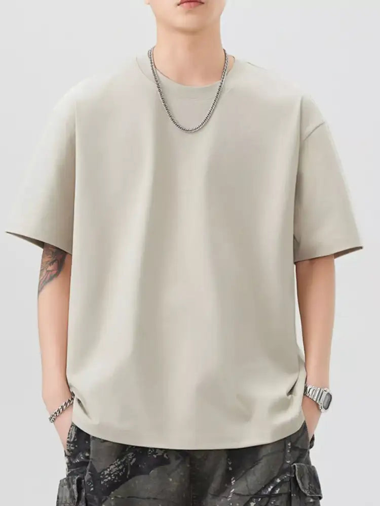 Men’s Plus Size Round Neck Short Sleeve T-Shirt