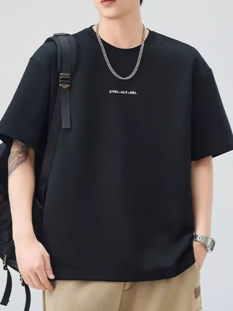 Men’s Plus Size Round Neck Short Sleeve T-Shirt