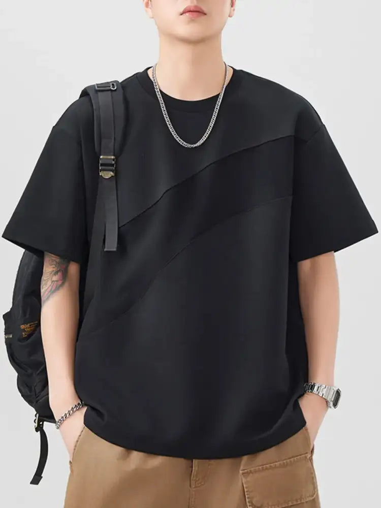 Men’s Plus Size Round Neck Short Sleeve T-Shirt