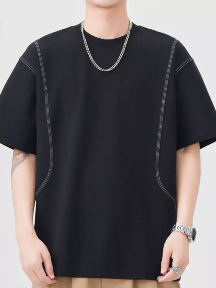 Men’s Plus Size Round Neck Short Sleeve T-Shirt