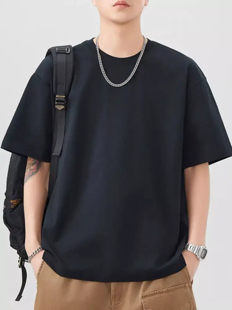 Men’s Plus Size Round Neck Short Sleeve T-Shirt