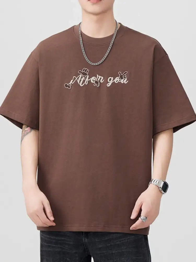 Men’s Plus Size Round Neck Short Sleeve T-Shirt