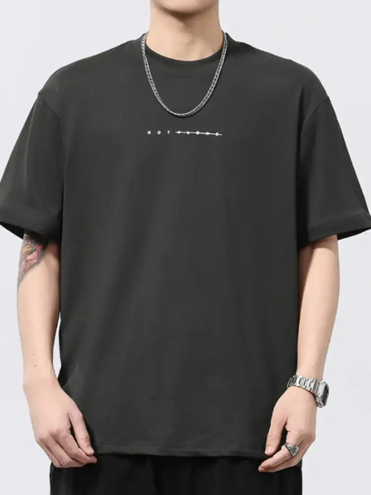 Men’s Plus Size Round Neck Short Sleeve T-Shirt