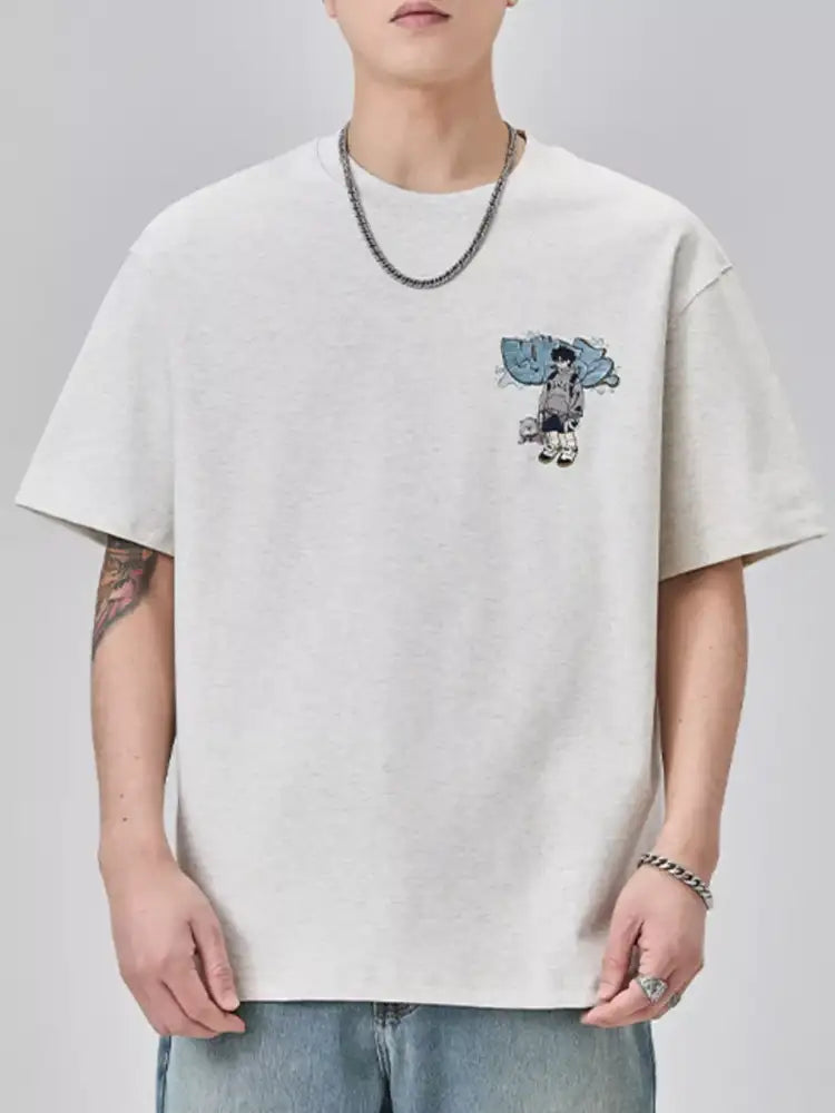 Men’s Plus Size Round Neck Short Sleeve T-Shirt