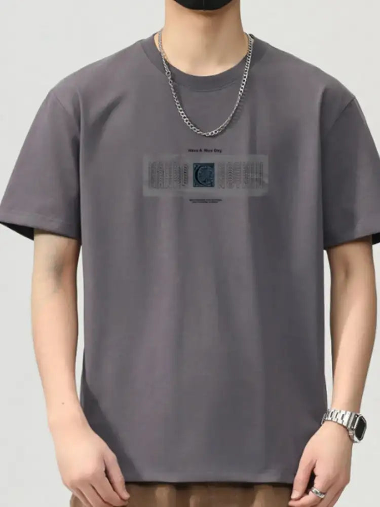 Men’s Plus Size Round Neck Short Sleeve T-Shirt