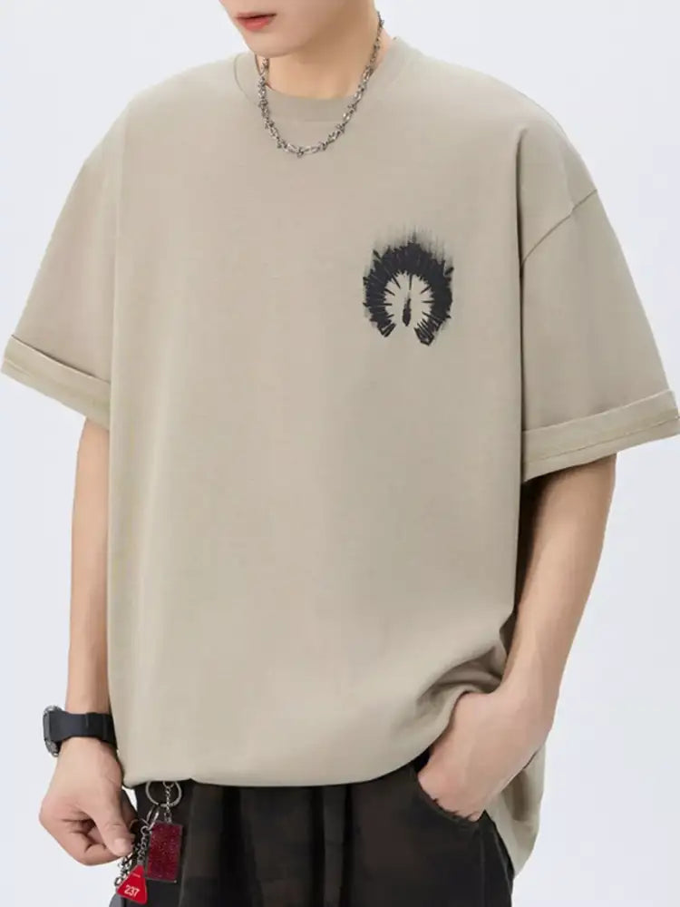 Men’s Plus Size Round Neck Short Sleeve T-Shirt