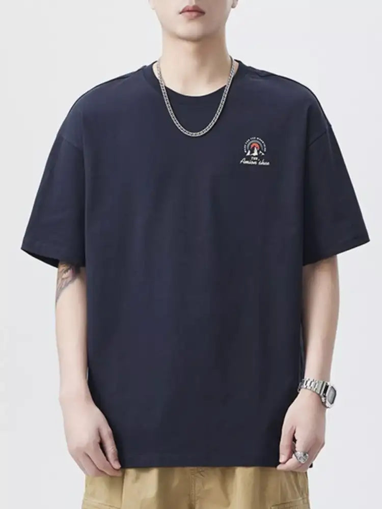 Men’s Plus Size Round Neck Short Sleeve T-Shirt