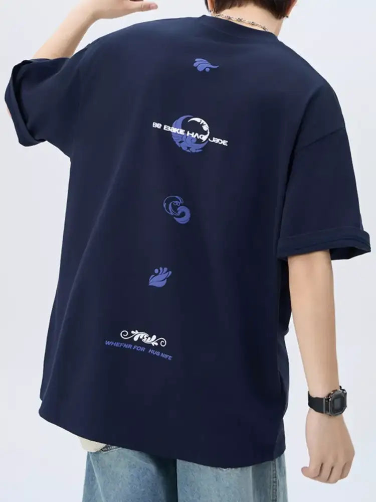 Men’s Plus Size Round Neck Short Sleeve T-Shirt