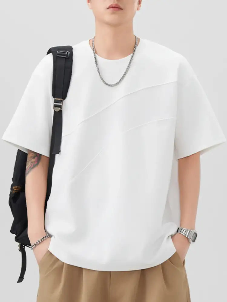 Men’s Plus Size Round Neck Short Sleeve T-Shirt