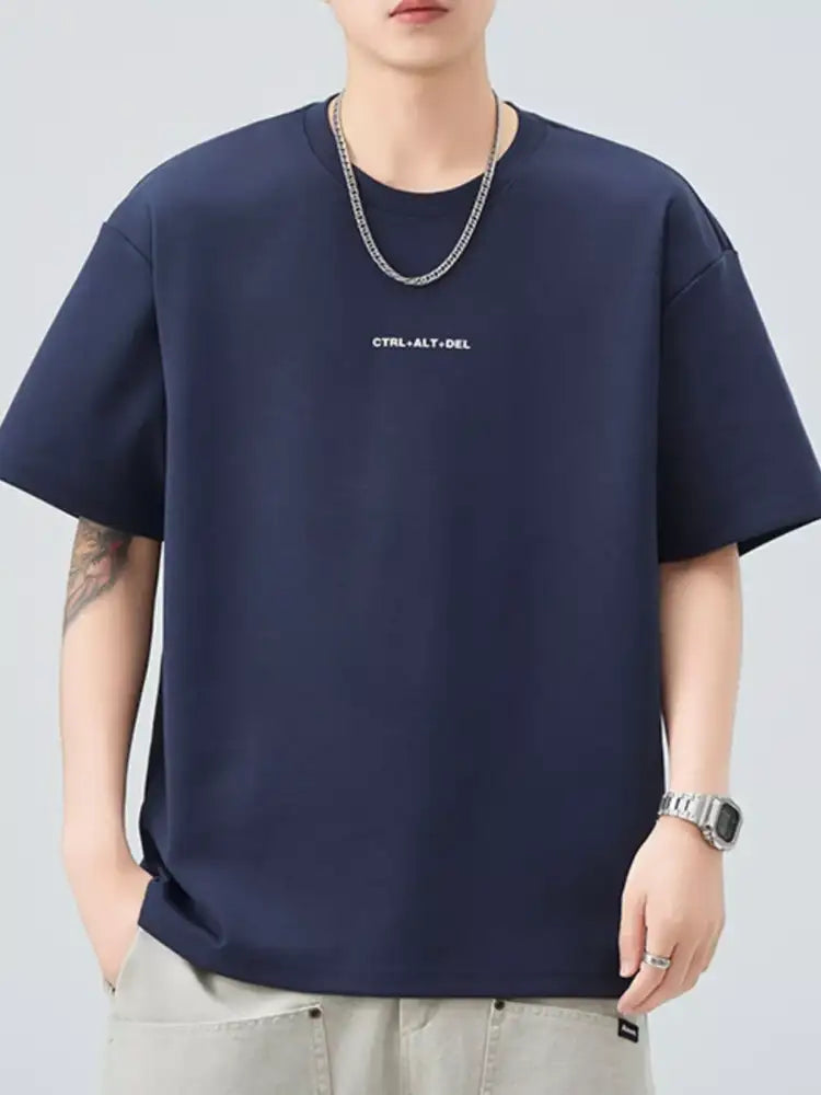 Men’s Plus Size Round Neck Short Sleeve T-Shirt