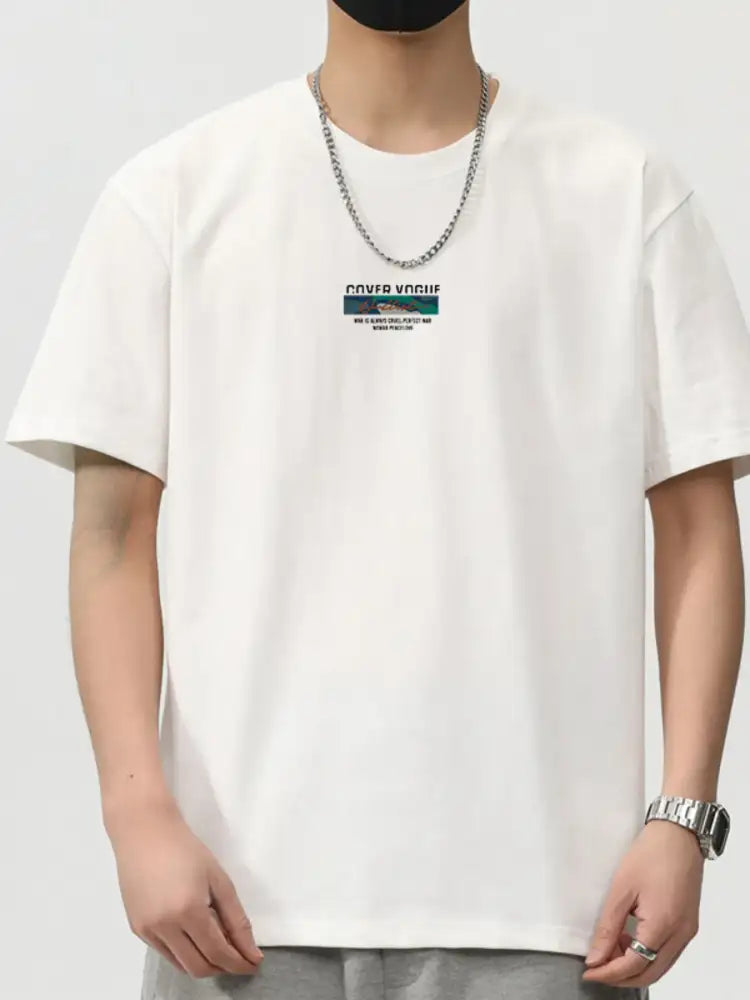 Men’s Plus Size Round Neck Short Sleeve T-Shirt