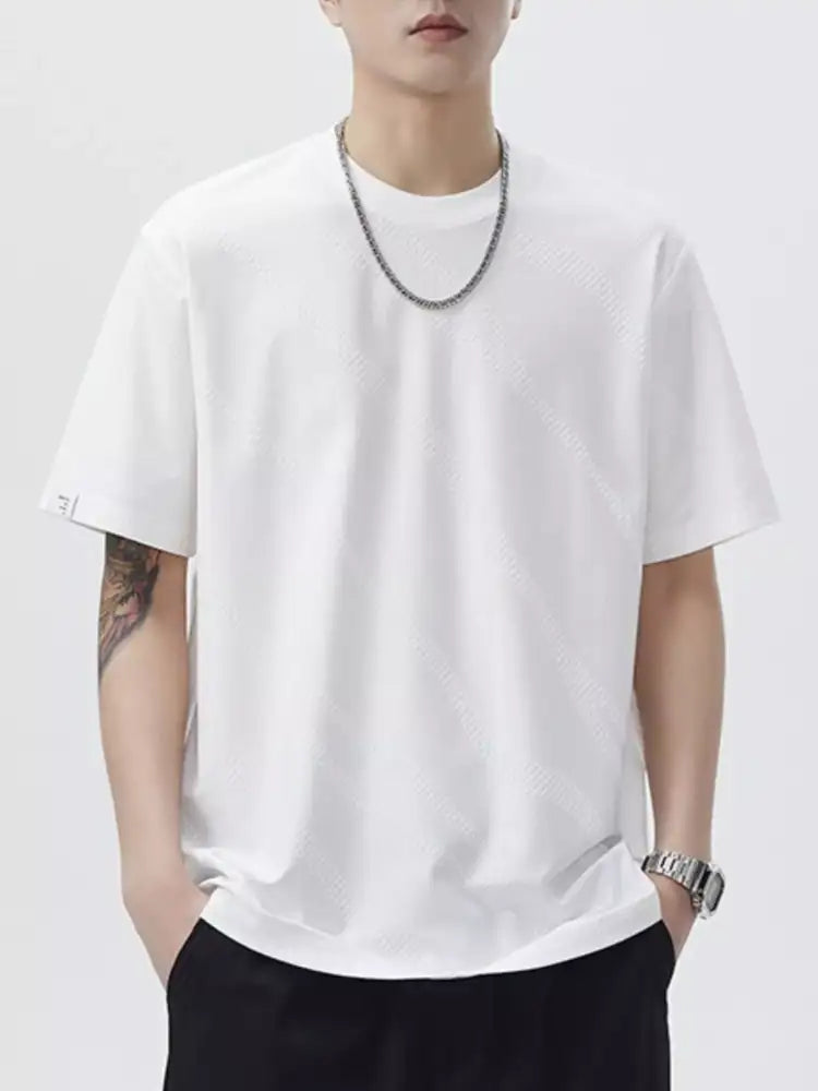 Men’s Plus Size Round Neck Short Sleeve T-Shirt