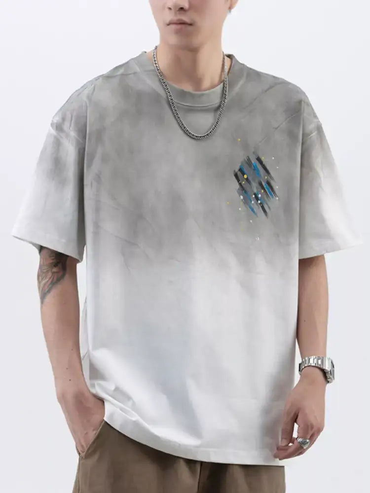 Men’s Plus Size Round Neck Short Sleeve T-Shirt