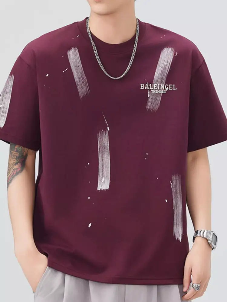 Men’s Plus Size Round Neck Short Sleeve T-Shirt