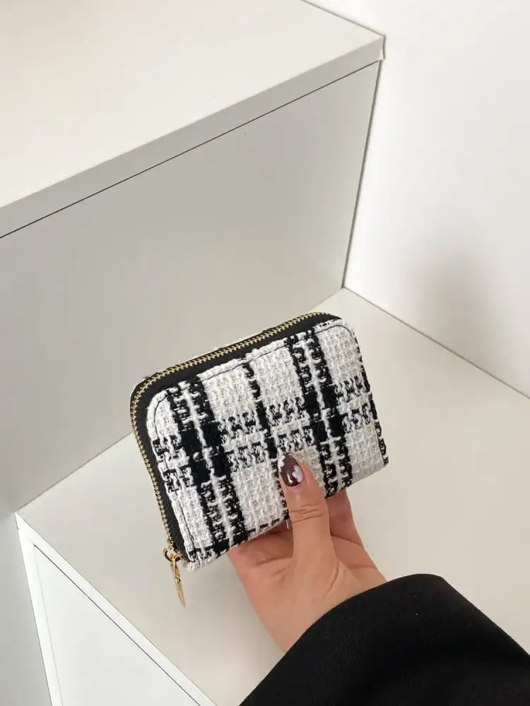 Plaid Polyester Card Case