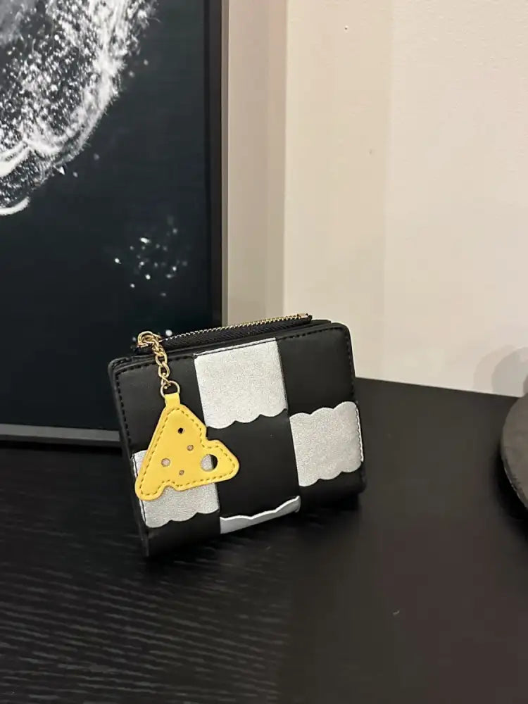 PU Leather Color Block Wallet