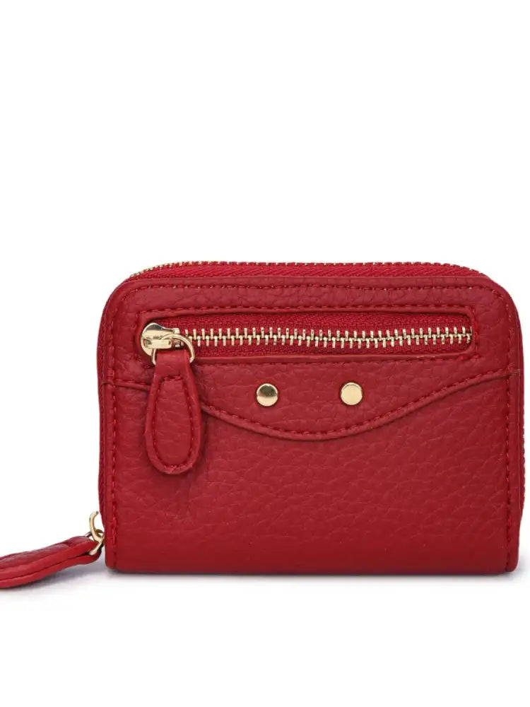 PU Leather Solid Color Card Case