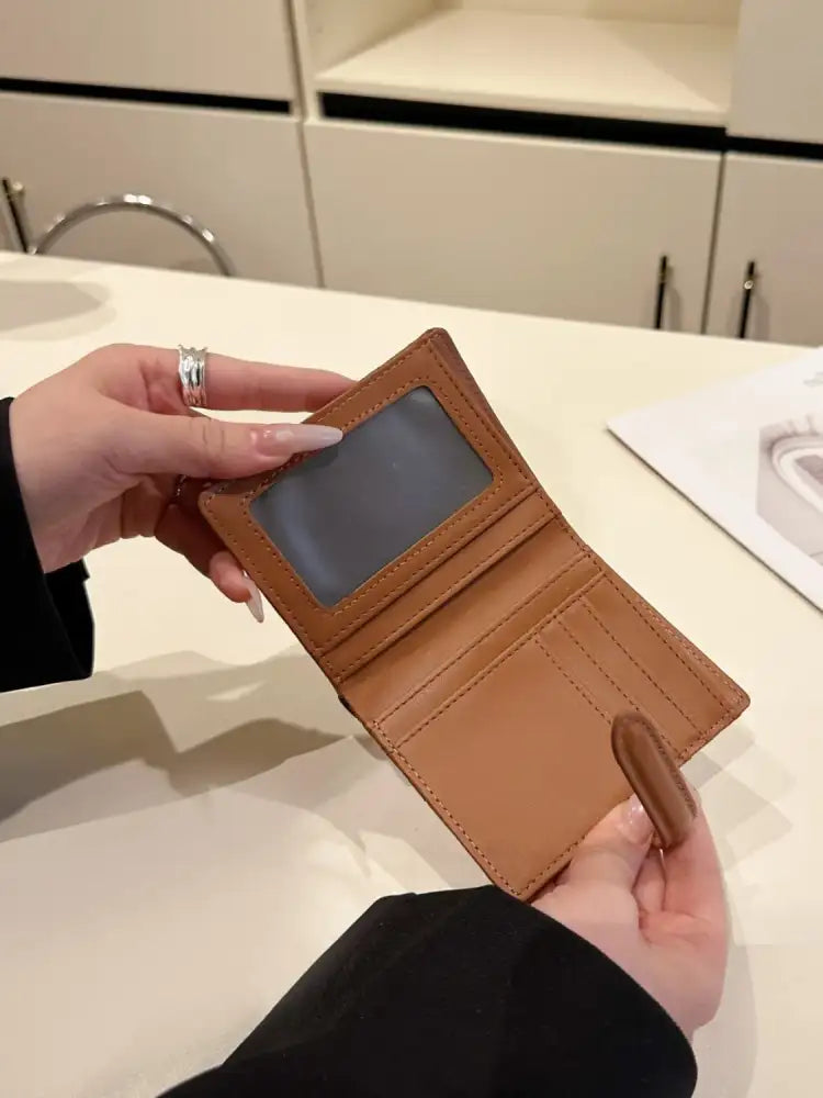 PU Leather Solid Color Card Case