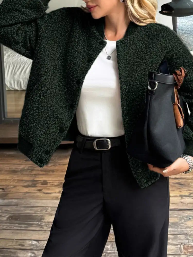 Snap Down Dropped Shoulder Jacket