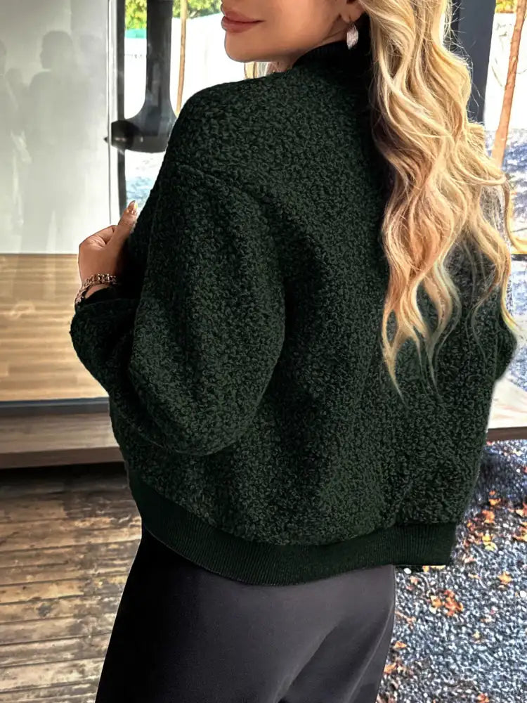 Snap Down Dropped Shoulder Jacket