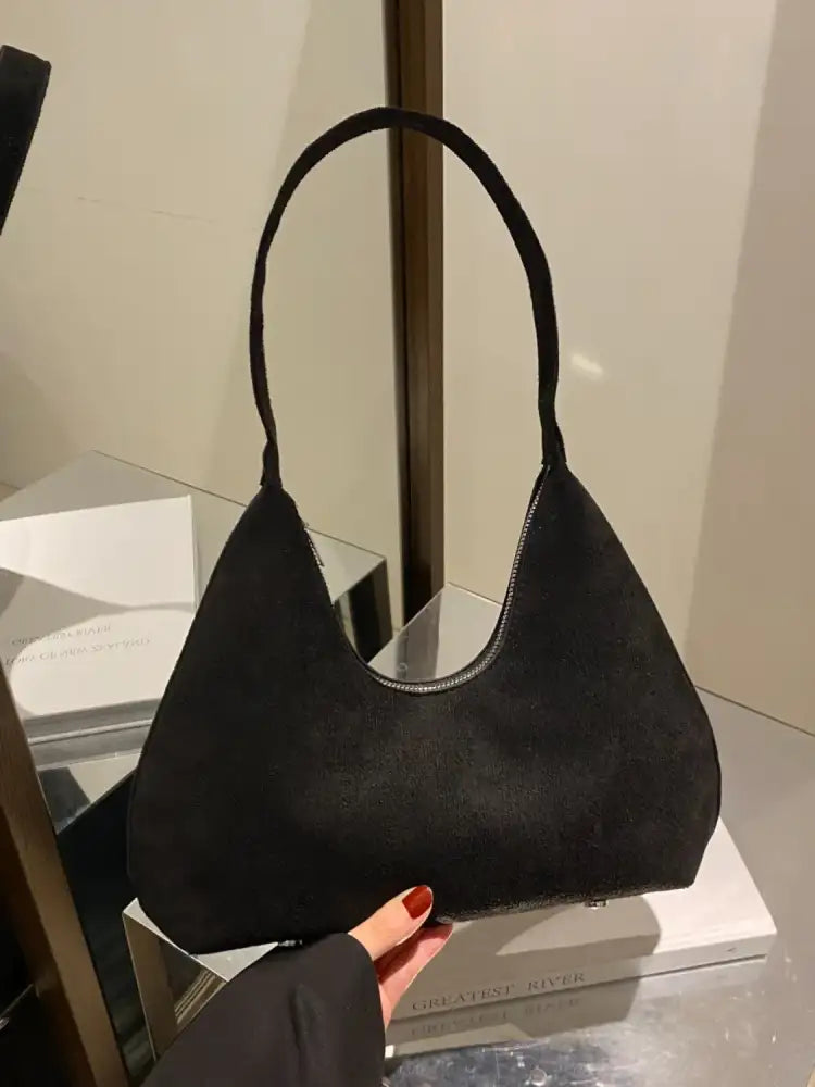 Solid Color Shoulder Bag