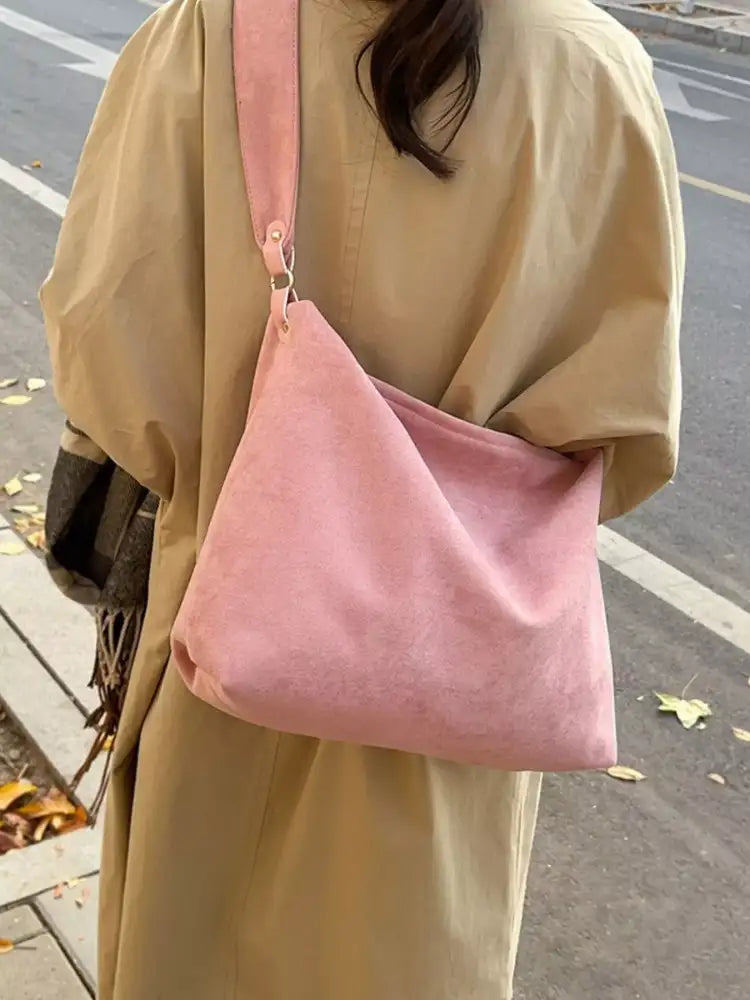 Suede Knot Shoulder Bag