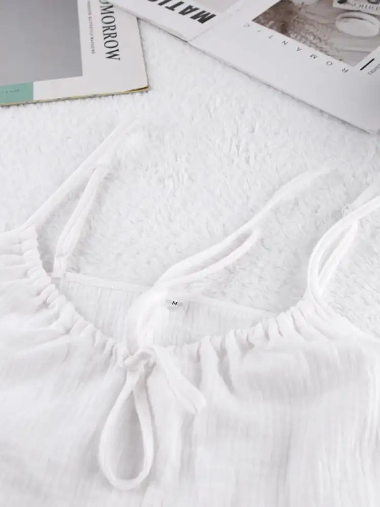 Tie Front Cami and Shorts Lounge Set