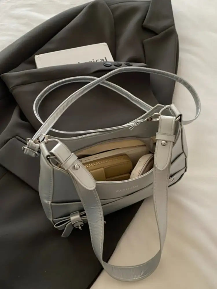 Adjustable Strap Leather Shoulder Bag