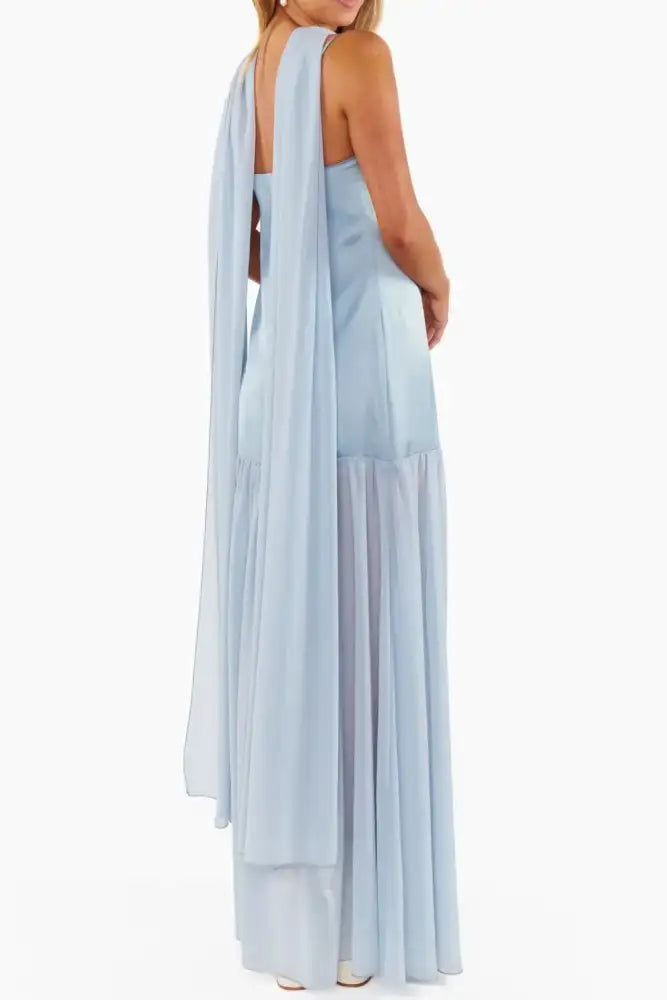 Adjustable Strap Maxi Cami Dress with Scarf