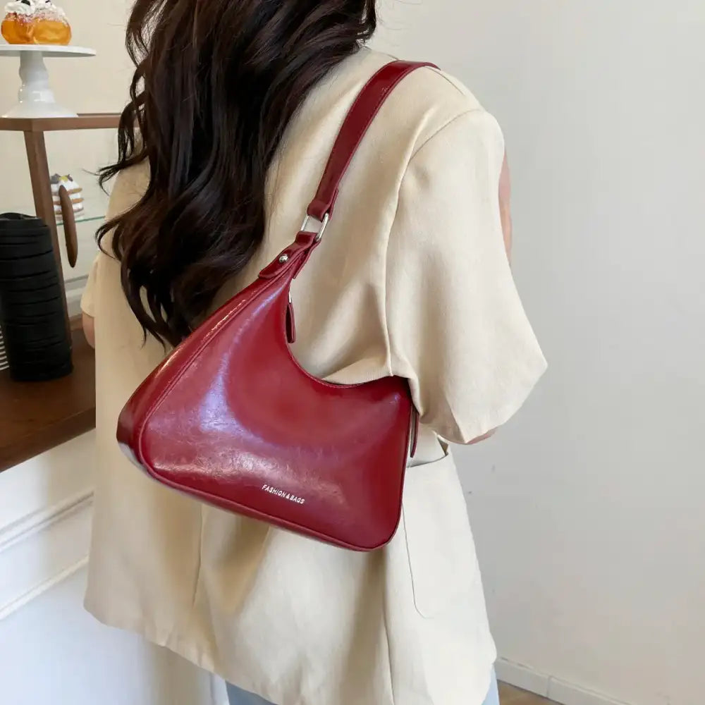 Adjustable Strap PU Leather Shoulder Bag