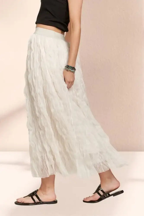 ADORA Elastic Waist Cloud Fluffy Maxi Skirt