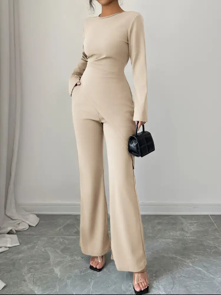 Asymmetric Long Sleeve Top and Pants Set