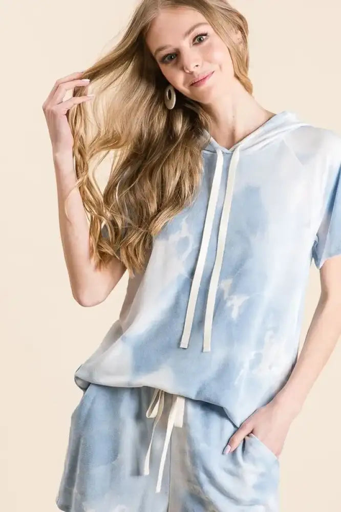 BiBi Tie Dye French Terry Hoodie Top and Bottom Set