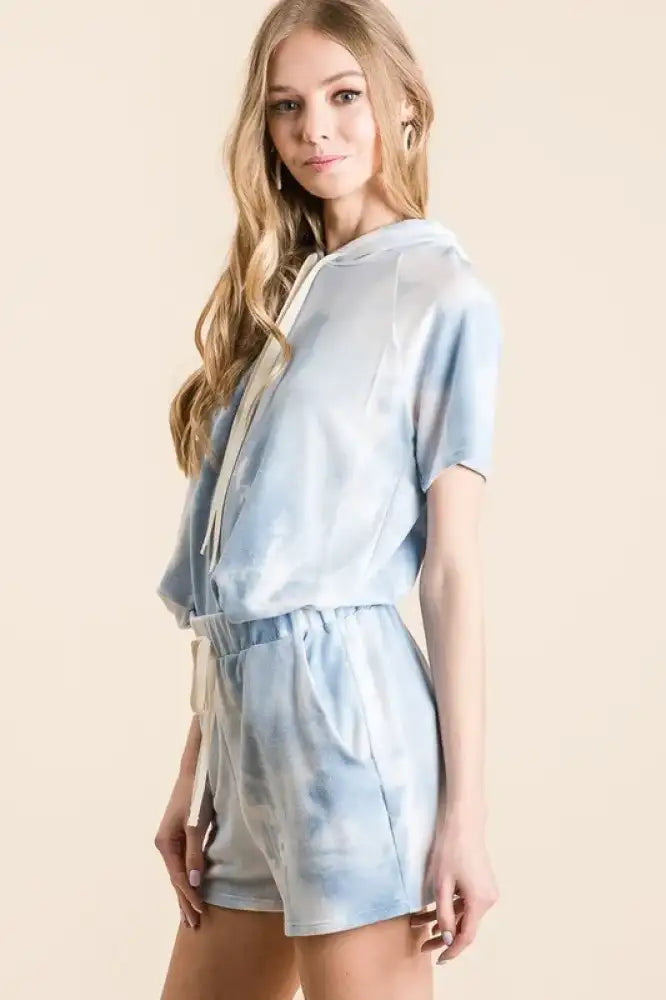 BiBi Tie Dye French Terry Hoodie Top and Bottom Set