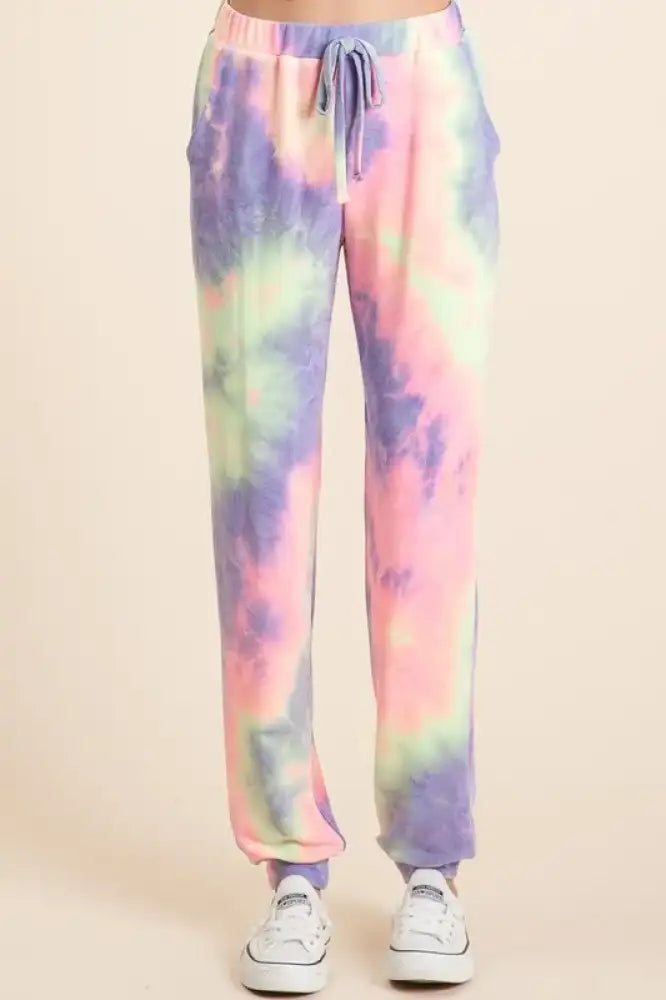 BiBi Tie Dye French Terry Top and Bottom Set