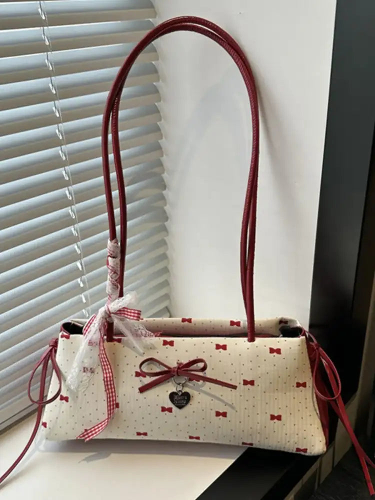 Bow Print Shoulder Bag