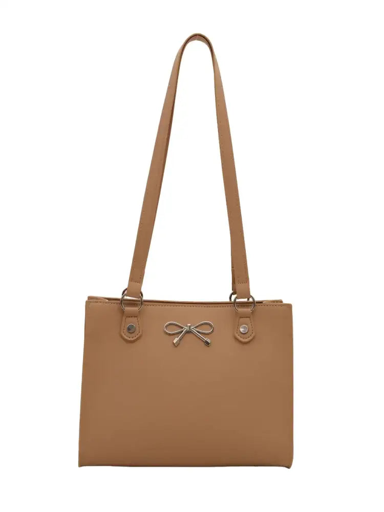 Bow PU Leather Shoulder Bag