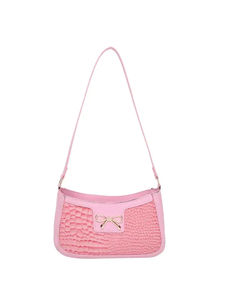 Bow PU Leather Shoulder Bag