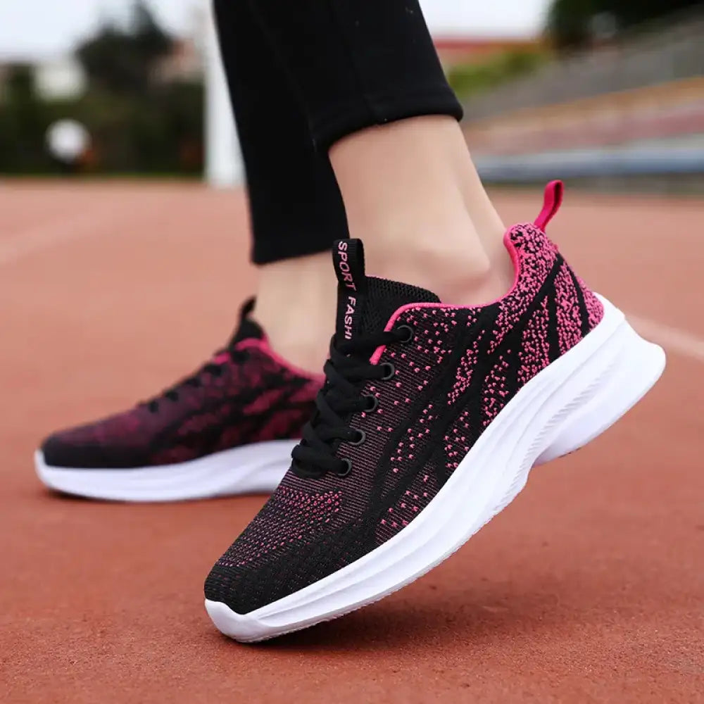 Breathable Mesh Lace Up Athletic