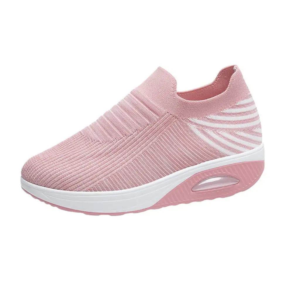 Breathable Mesh Wedge Sneakers