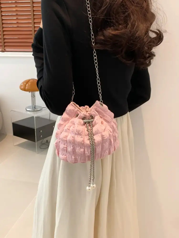 Bubble Texture Bucket Bag