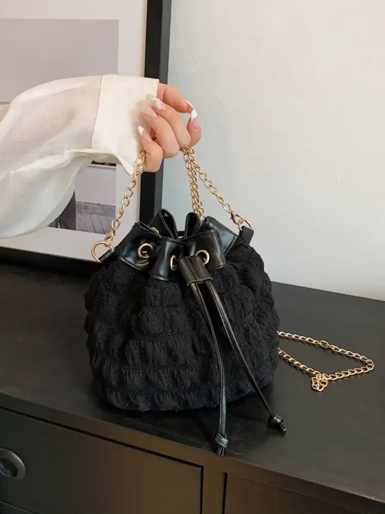 Bubble Textured Bucket Bag