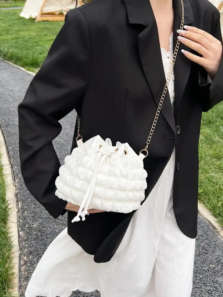 Bubble Textured Bucket Bag