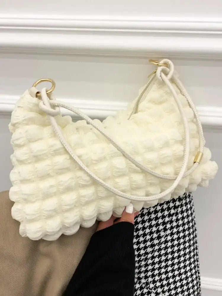 Bubble Textured Spaghetti Strap Shoulder Bag