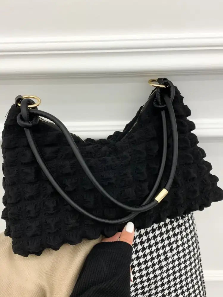 Bubble Textured Spaghetti Strap Shoulder Bag