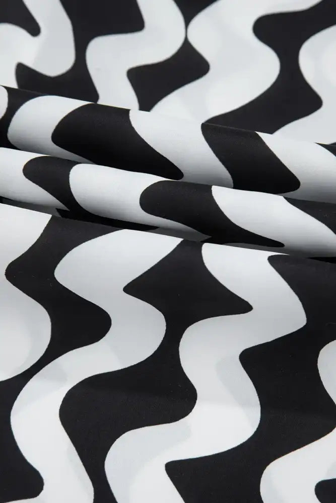 Button Down Contrast Striped Cover-Up