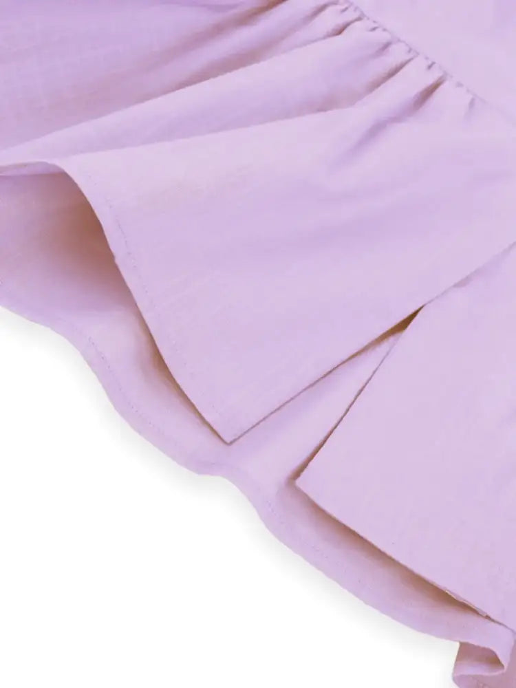 Button Down Peplum Vest and Pants Set