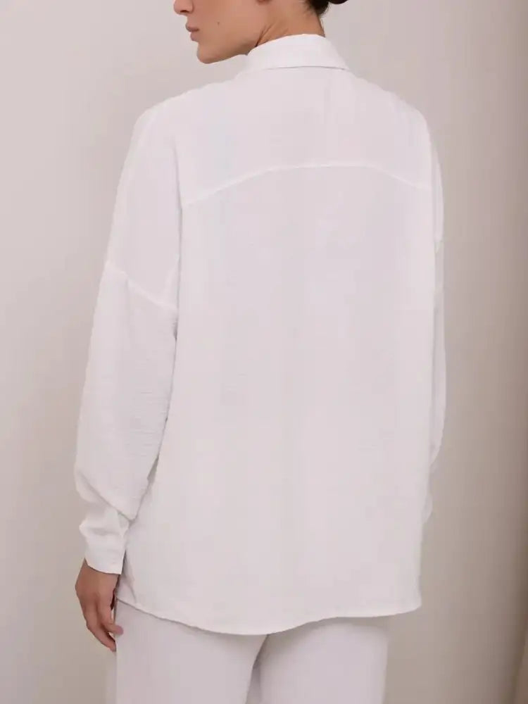 Button Up Long Sleeve Shirt and Pants Set