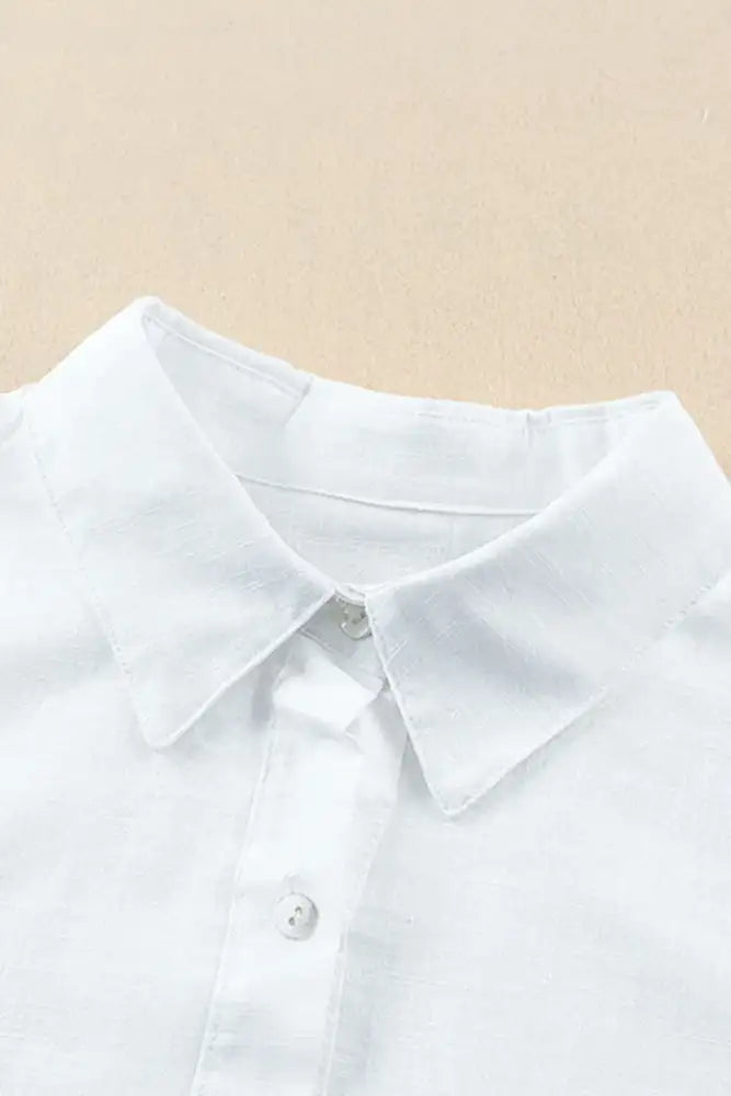 Button-Up Longline Shirt with Breast Pockets