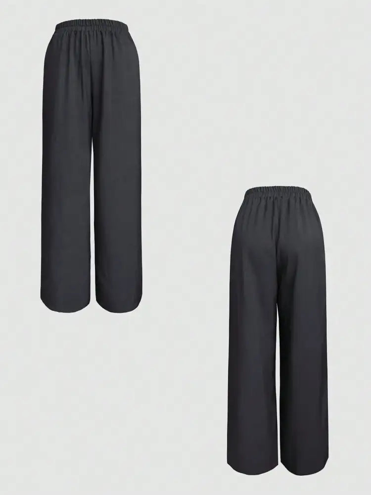 Button Up Sleeveless Top and Pants Set